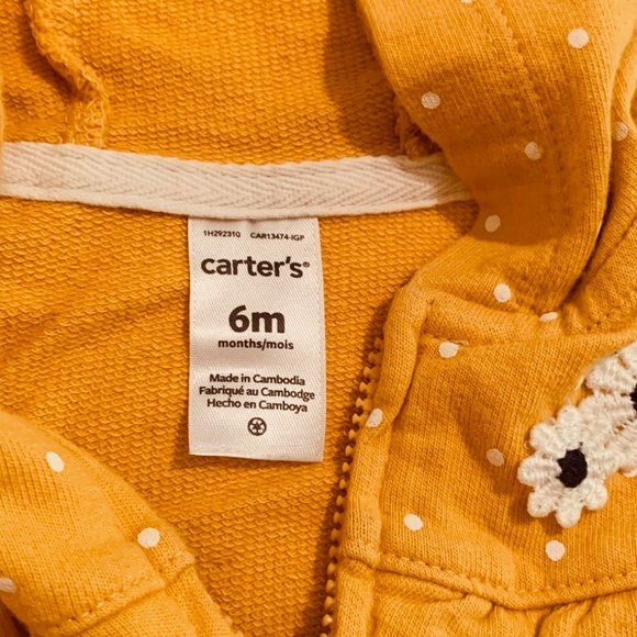 Carter's Two Hooded Zip Up Jackets Size 6 Months - Picture 12 of 16